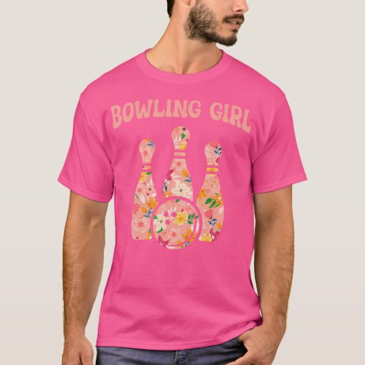 Bowling Girl Funny Bowling Team Bowler Bowling T-shirt (Voorkant)
