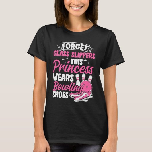 Bowling Girl Princess Pin Bowler Strike Bowling Fa T-shirt (Voorkant)