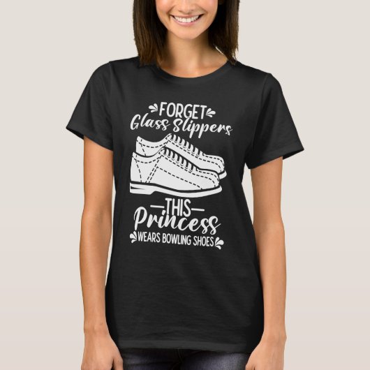 Bowling Girl Princess Pin Bowler Strike Bowling Te T-shirt (Voorkant)