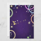 Bowling Glow Neon Disco Girl Birthday Uitnodiging (Achterkant)