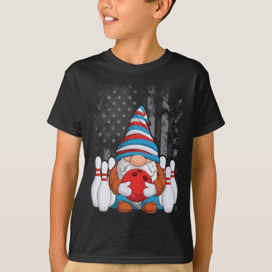 Bowling Gnome Bowling Gnomes Funny Gnome Bowling T-shirt (Voorkant)