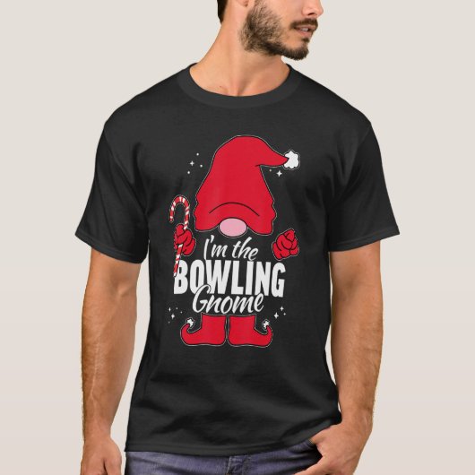 Bowling Gnome Matching Family Group Pictures on Ch T-shirt (Voorkant)