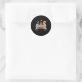 Bowling Gnomes Bowling LL Bowling Pins Bowler Ronde Sticker (Tas)