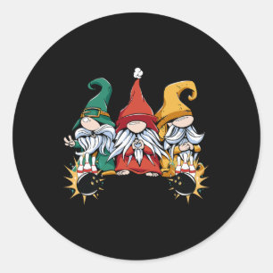 Bowling Gnomes Bowling LL Bowling Pins Bowler Ronde Sticker