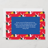 Bowling Graduation Party Invitation Kaart (Achterkant)