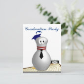 Bowling Graduation Party Kaart (Staand voorkant)