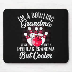 Bowling Grandma Funny Novelty T-shirt voor Bowling Muismat