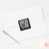 Bowling grappige sport cadeau idee vierkante sticker (Envelop)