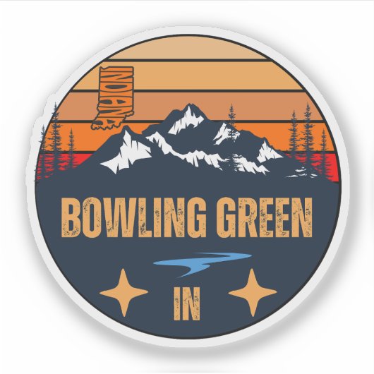 Bowling Green, Indiana Sticker (Voorkant)