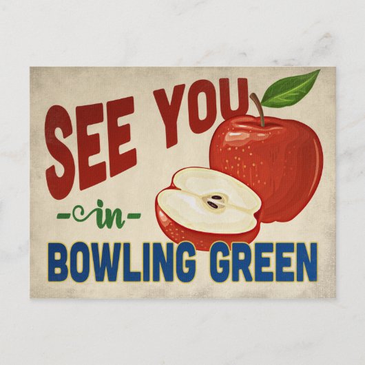 Bowling Green Kentucky Apple - Vintage Travel Briefkaart (Voorkant)