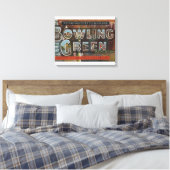 Bowling Green, Kentucky - Grote lettertjes Canvas Afdruk (Insitu (Slaapkamer))
