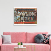 Bowling Green, Kentucky - Grote lettertjes Canvas Afdruk (Insitu (Woonkamer))