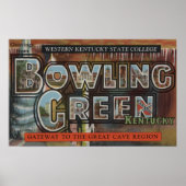 Bowling Green, Kentucky - Grote lettertjes Poster (Voorkant)