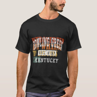 Bowling Green Kentucky Key Vintage Gevestigde spor T-shirt