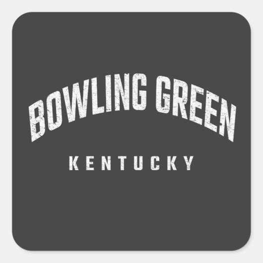 Bowling Green Kentucky KY Vierkante Sticker (Voorkant)