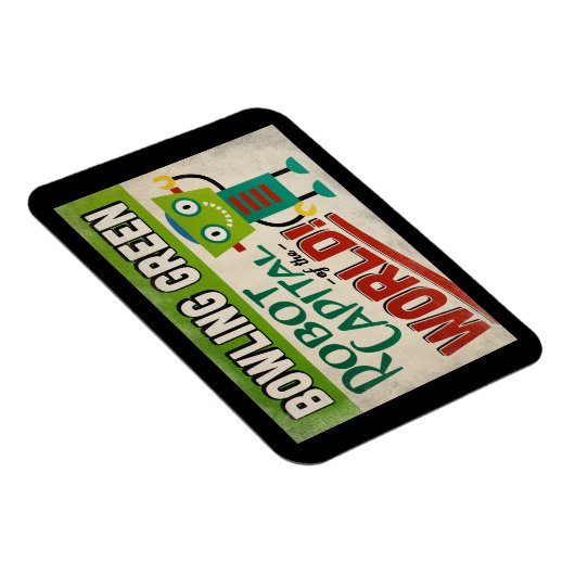 Bowling Green Kentucky Robot - Funny  Magneet (Rechterzijde)