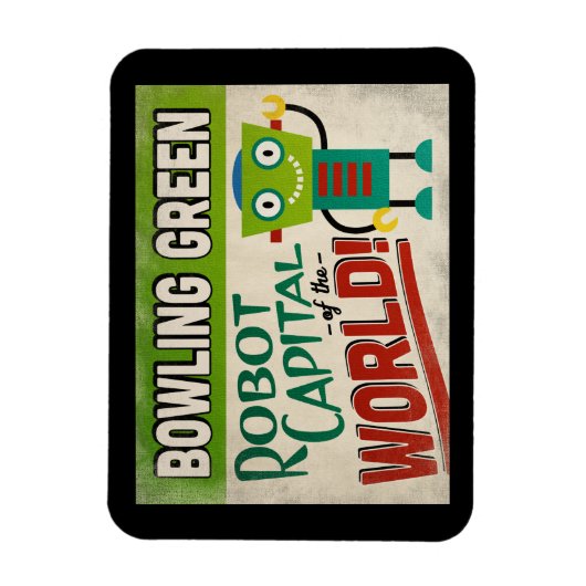 Bowling Green Kentucky Robot - Funny  Magneet (Verticaal)