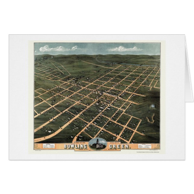 Bowling Green, KY Panoramic Map - 1871 (Voorkant Horizontaal)