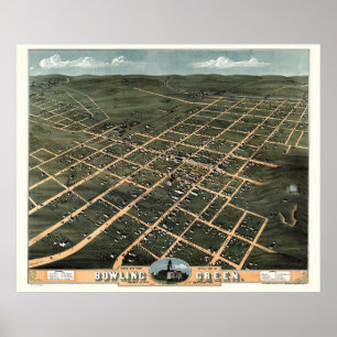 Bowling Green, KY Panoramic Map - 1871 Poster