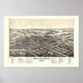 Bowling Green, OH Panoramic Map - 1888 Poster (Voorkant)