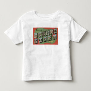 Bowling Green, Ohio - Grote letterscènes Kinder Shirts