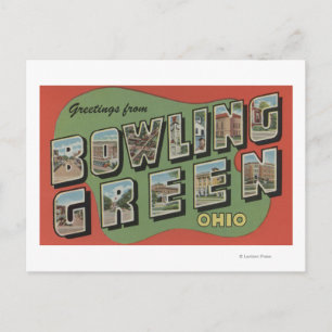 Bowling Green, Ohio - Grote lettertjes Briefkaart