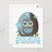 Bowling Green Owl Briefkaart (Voorkant / Achterkant)