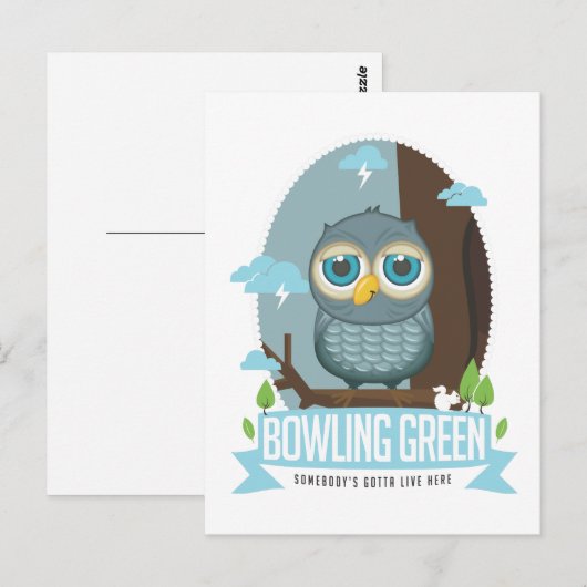 Bowling Green Owl Briefkaart (Voorkant / Achterkant)