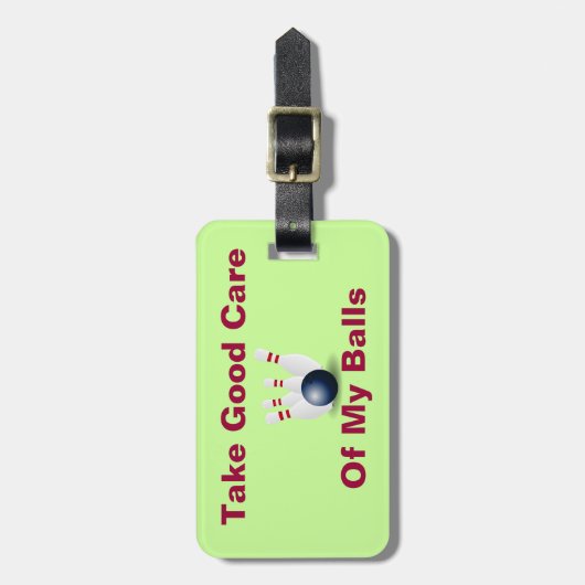 Bowling Green Yellow Red persoonlijke tas Label Bagagelabel (Voorkant verticaal)