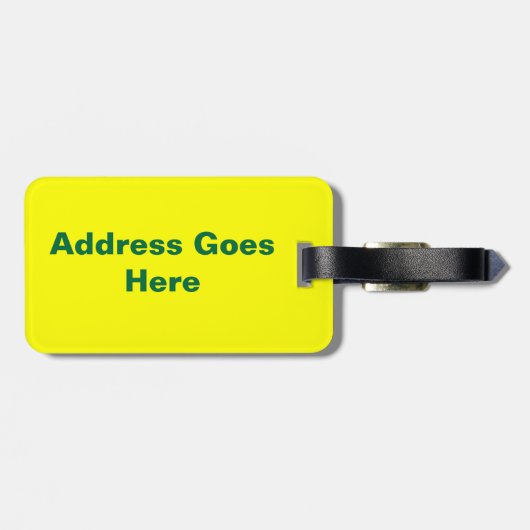 Bowling Green Yellow Red persoonlijke tas Label Bagagelabel (Achterkant horizontaal)