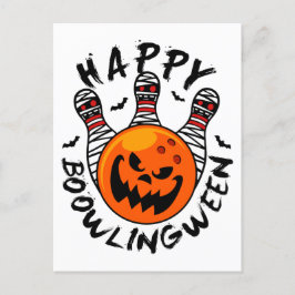 Bowling Halloween Bowler Happy Bowlingween Briefkaart
