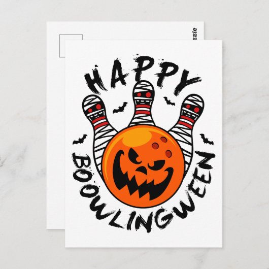 Bowling Halloween Bowler Happy Bowlingween Briefkaart (Voorkant / Achterkant)
