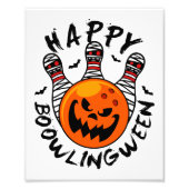 Bowling Halloween Bowler Happy Bowlingween Foto Afdruk (Voorkant)