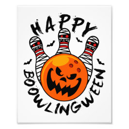 Bowling Halloween Bowler Happy Bowlingween Foto Afdruk