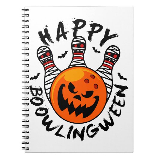 Bowling Halloween Bowler Happy Bowlingween Notitieboek (Voorkant)