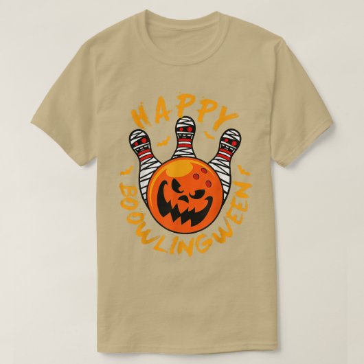 Bowling Halloween Jackolantern Bowling Ball Mummy T-shirt (Design voorkant)