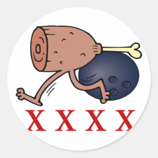 Bowling Hambone Ronde Sticker