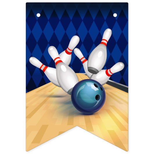 Bowling Happy Birthday Banner - Bunting Flags (Eerste vlag)