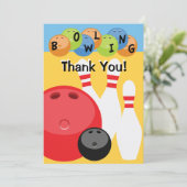 Bowling Hartelijk dank Bedankkaart (Staand voorkant)