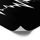 Bowling-hartslag voor Bowling-overs en -spelers Poster (Hoek)