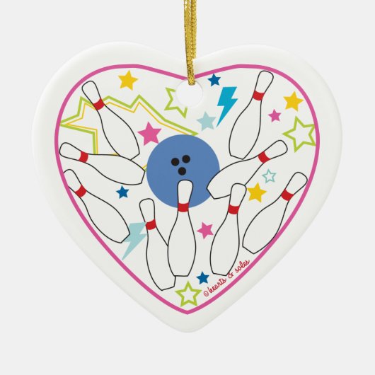 Bowling Heart Ornament (Voorkant)