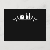 Bowling Heartbeat Bowler toont Bowling Player Gift Briefkaart (Voorkant)