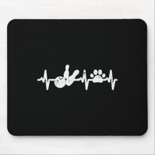 Bowling Heartbeat Dog Cat Paw Schattige Pet Bowler Muismat