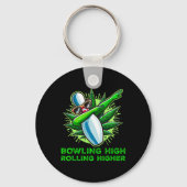 Bowling High Rolling Hoger Grappig Weed Bowling Da Sleutelhanger (Voorkant)