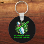 Bowling High Rolling Hoger Grappig Weed Bowling Da Sleutelhanger (Voorkant)