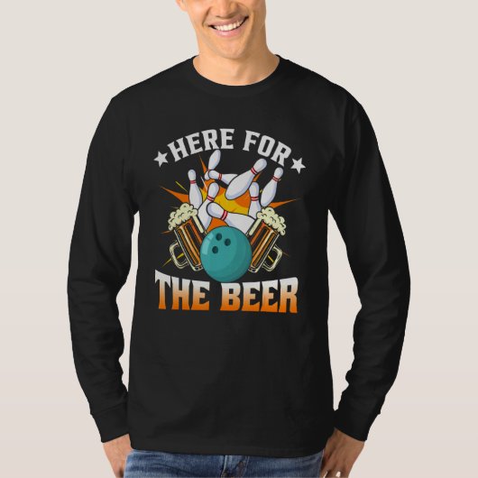 Bowling Hobby hier voor de bier Drink T-shirt (Voorkant)