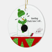 Bowling Hoe ik Rol Keramisch Ornament (Links)