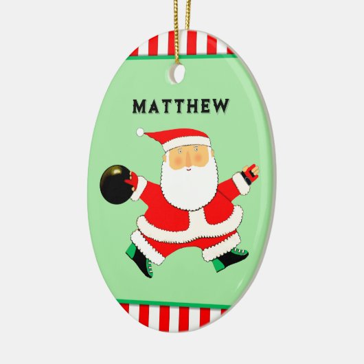 Bowling Holiday Gift Keramisch Ornament (Links)