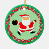 Bowling Holiday Gift Keramisch Ornament (Voorkant)