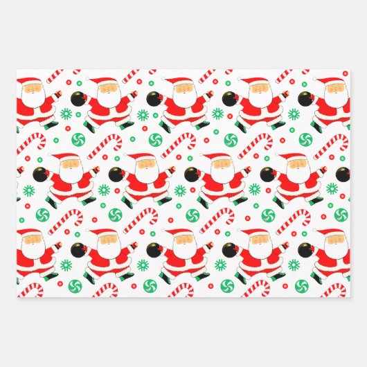 Bowling Holiday Gift Wrapping Paper (Voorkant 3)